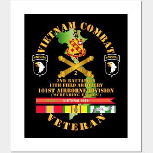 Vietnam Combat Veteran w 2nd Bn 11th FA w 101st  ABN Div Posters and Art